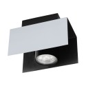 Lámpara Foco Sobrepuesto Blanco-Aluminio, Negro - Viserba